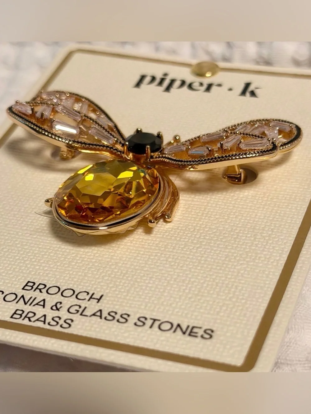 NWT ⚜️🐝⚜️ Piper K Honeybee / Bumblebee Brooch Pin